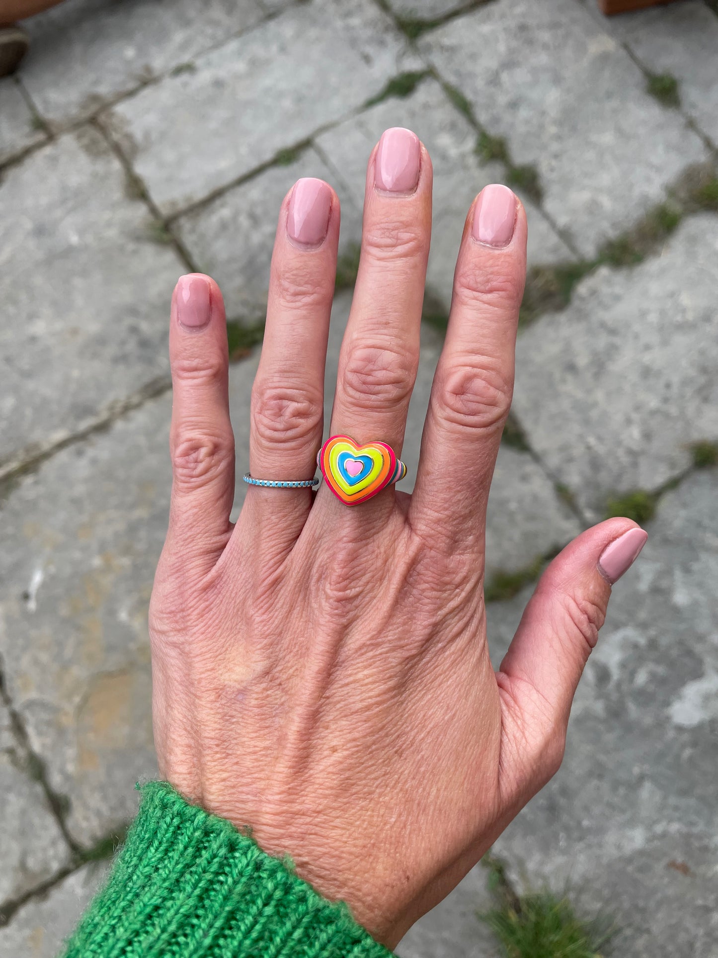 Rainbow Heart Ring