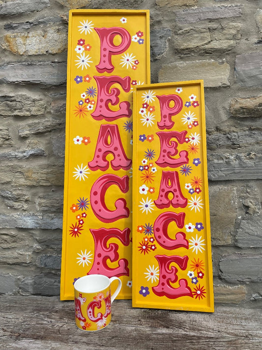 Flower Power Peace Replica Circus Sign